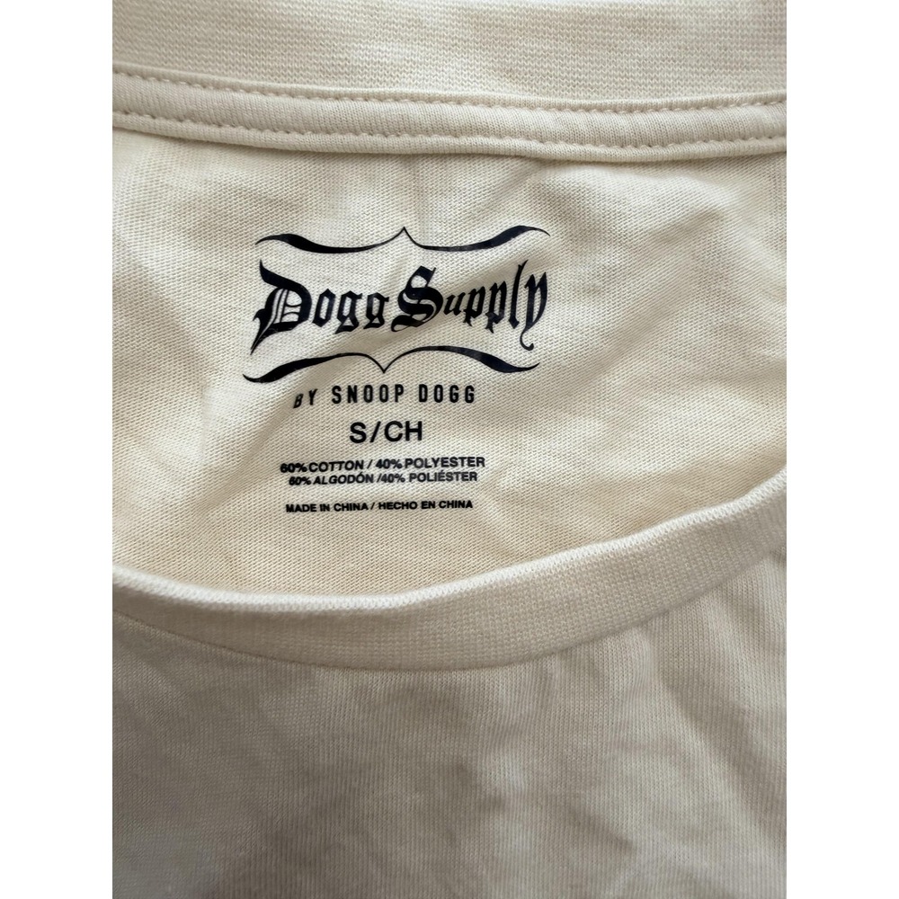 Dogg Supply Snoop Dogg Shirt Mens Small Beige Bandana Graphic Tee Hip Hop - Picture 4 of 8
